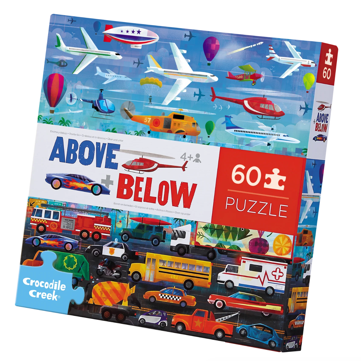 Crocodile Creek 60-pc Above & Below Puzzle/Things That Go-Crocodile Creek-Little Giant Kidz