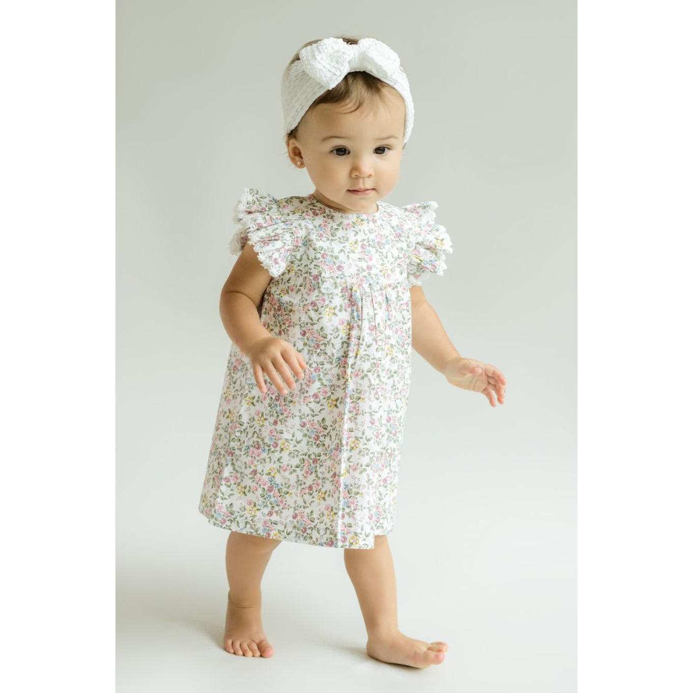 Cuclie Ana Sleeveless Dress- Floral-Cuclie Baby-Little Giant Kidz