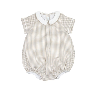 Cuclie Baby Kenny Gingham Bubble Romper-Cuclie Baby-Little Giant Kidz