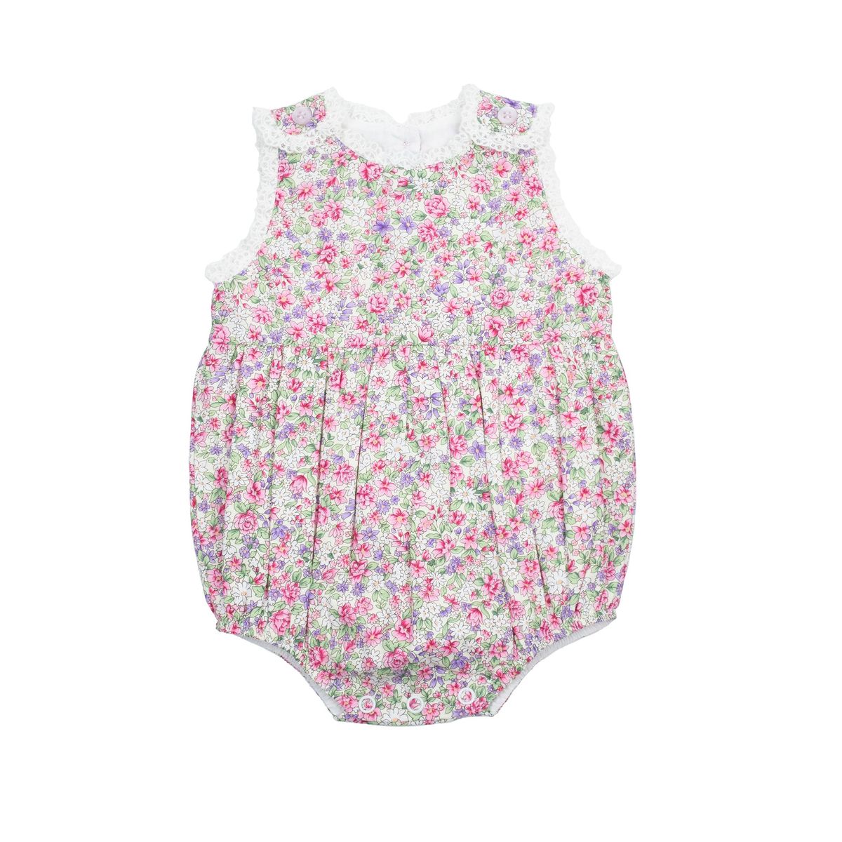 Cuclie Mila Sleeveless Bubble Romper- Lilac Floral-Cuclie Baby-Little Giant Kidz