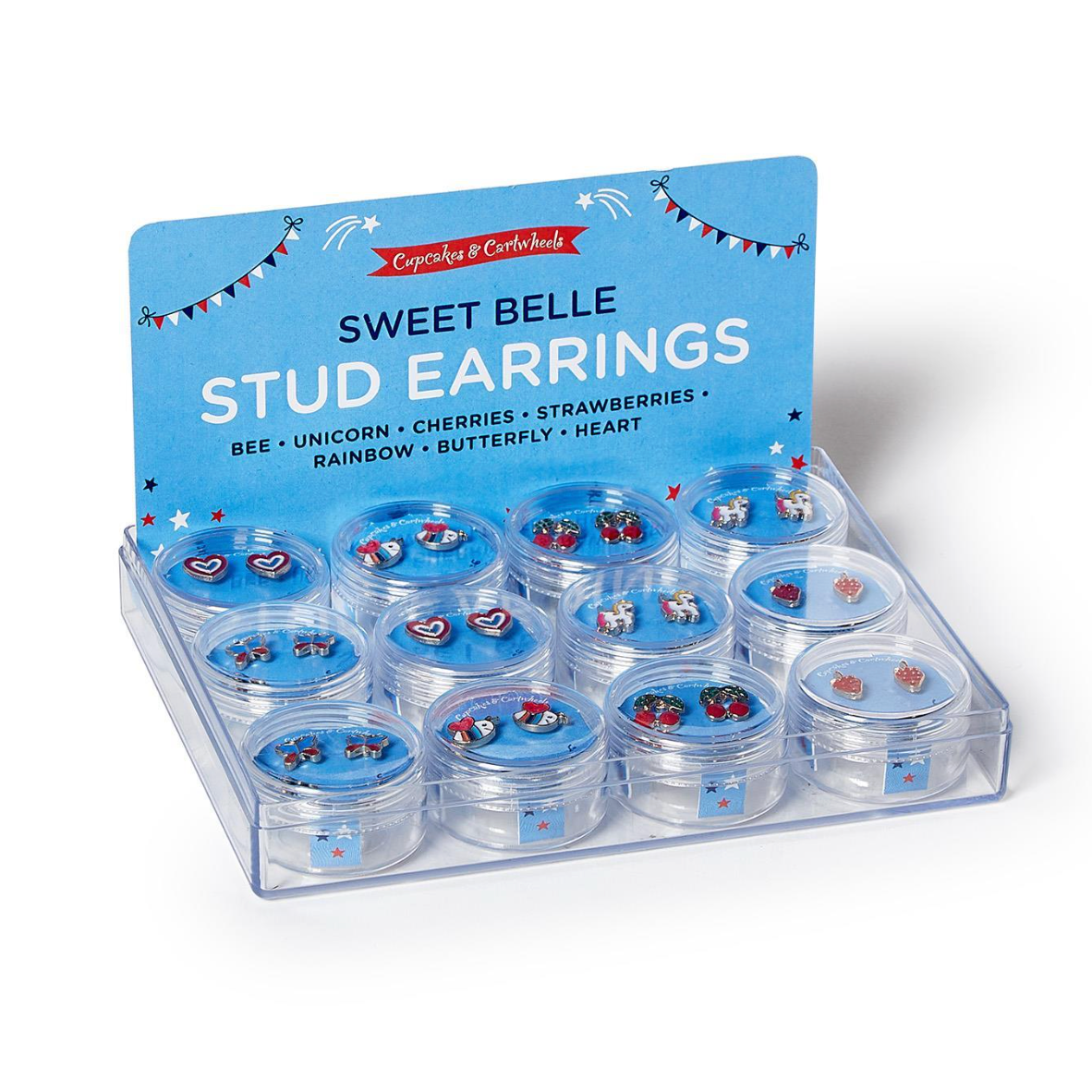 Cupcakes & Cartwheels Sweet Belle Enamel Stud Earrings- Assorted-CUPCAKES & CARTWHEELS-Little Giant Kidz