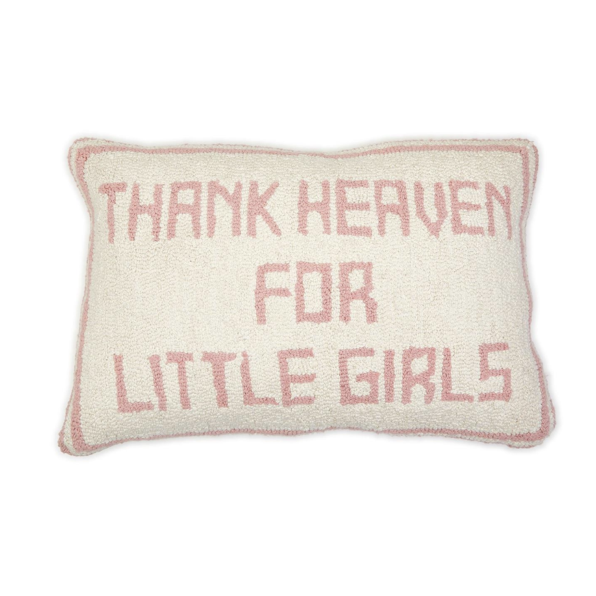 Cupcakes & Cartwheels Thank Heaven Punch Embroidery Decorative Throw Pillow-CUPCAKES & CARTWHEELS-Little Giant Kidz