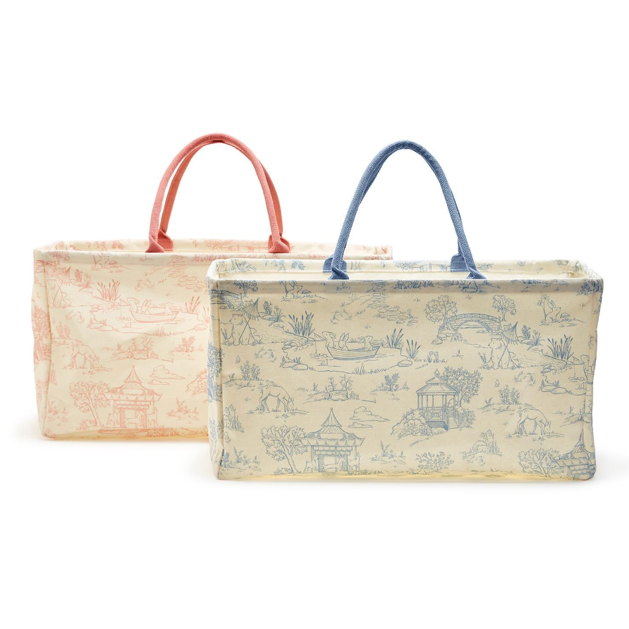 Cupcakes & Cartwheels Toile Hamper/ Storage Tote-CUPCAKES & CARTWHEELS-Little Giant Kidz