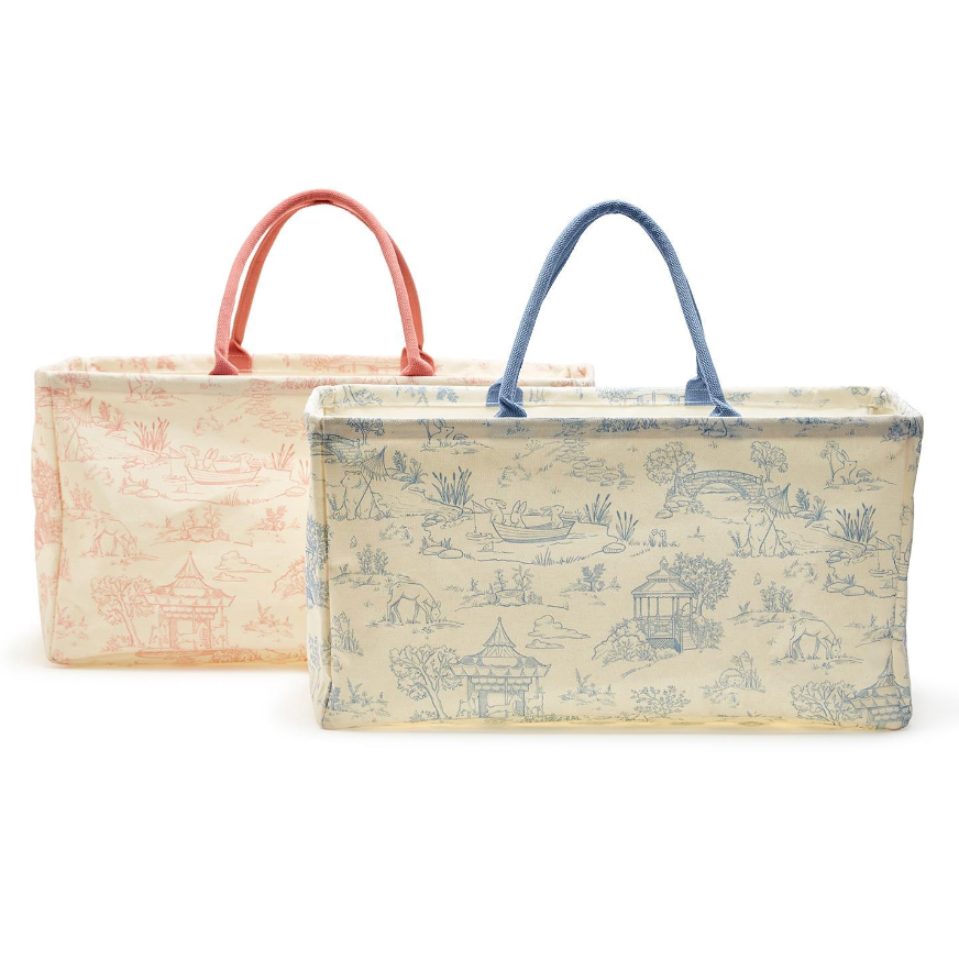 Cupcakes & Cartwheels Toile Hamper/ Storage Tote-CUPCAKES & CARTWHEELS-Little Giant Kidz