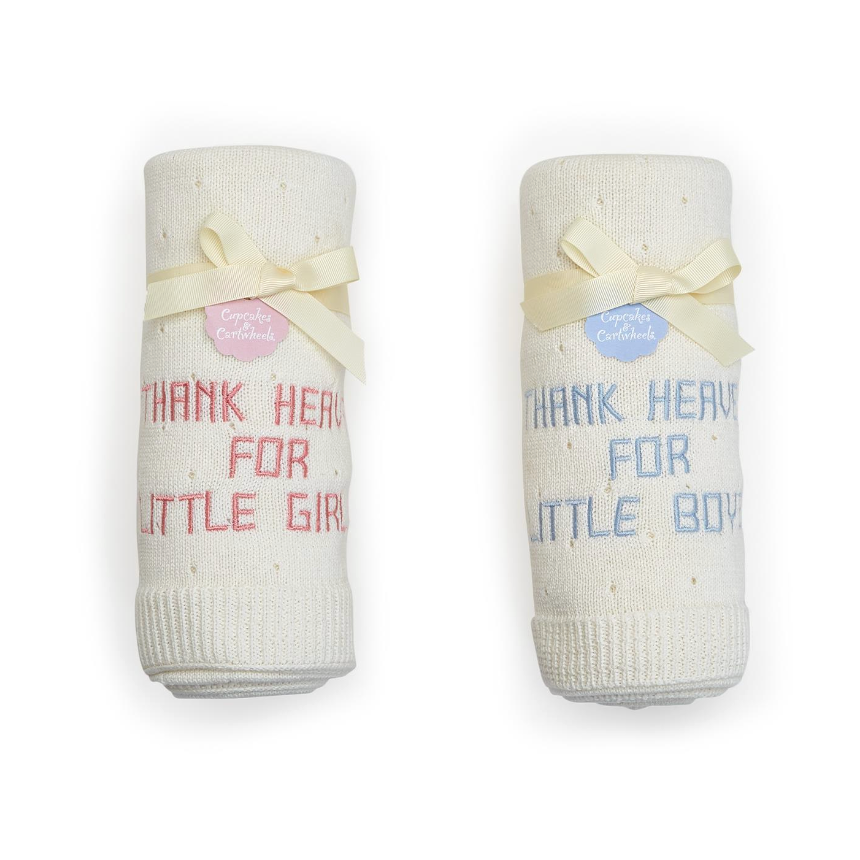 Cupcakes & CartwheelsThank Heaven Knit Blanket-CUPCAKES & CARTWHEELS-Little Giant Kidz