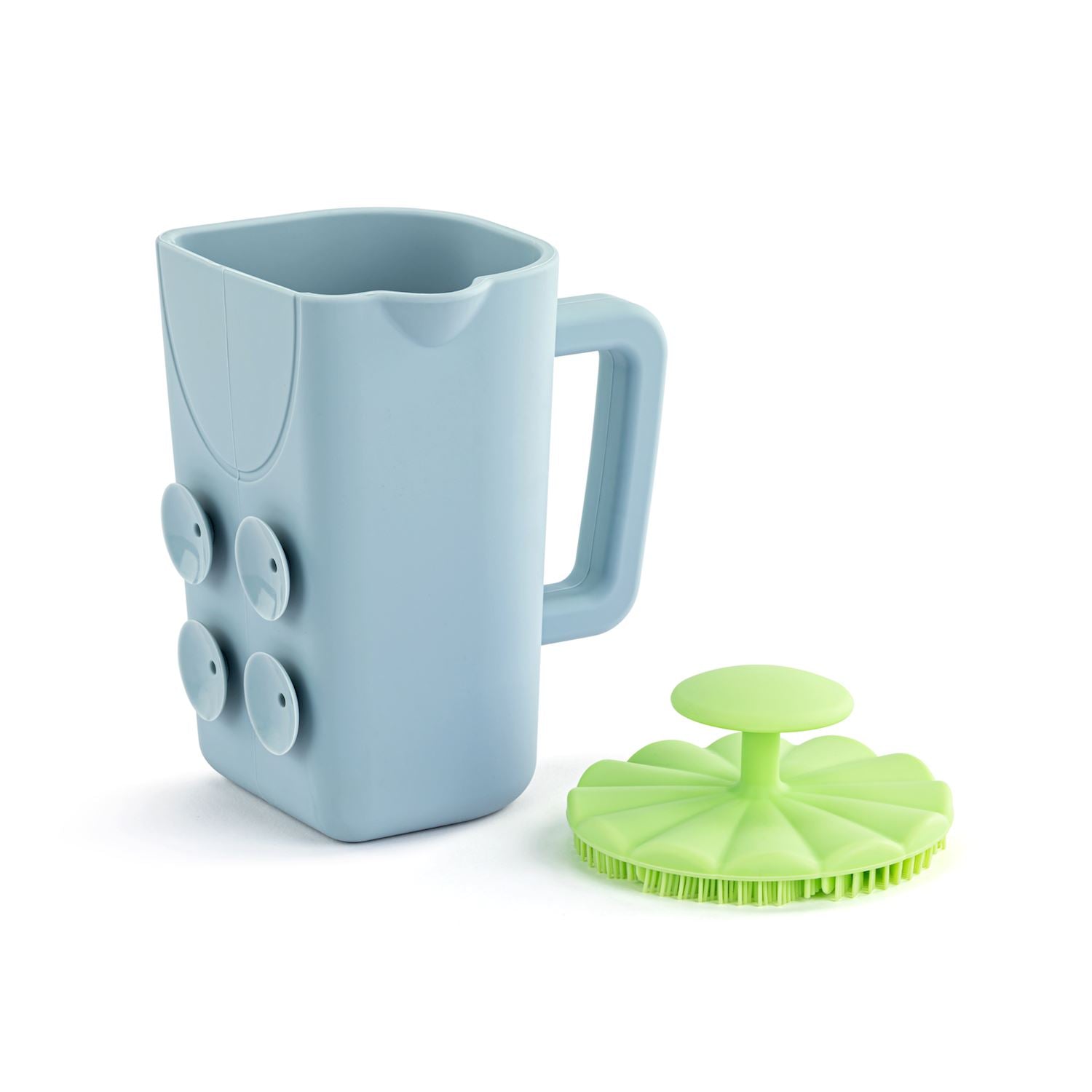 DEMDACO Green Bathtime Brush + Blue Cup-DEMDACO-Little Giant Kidz