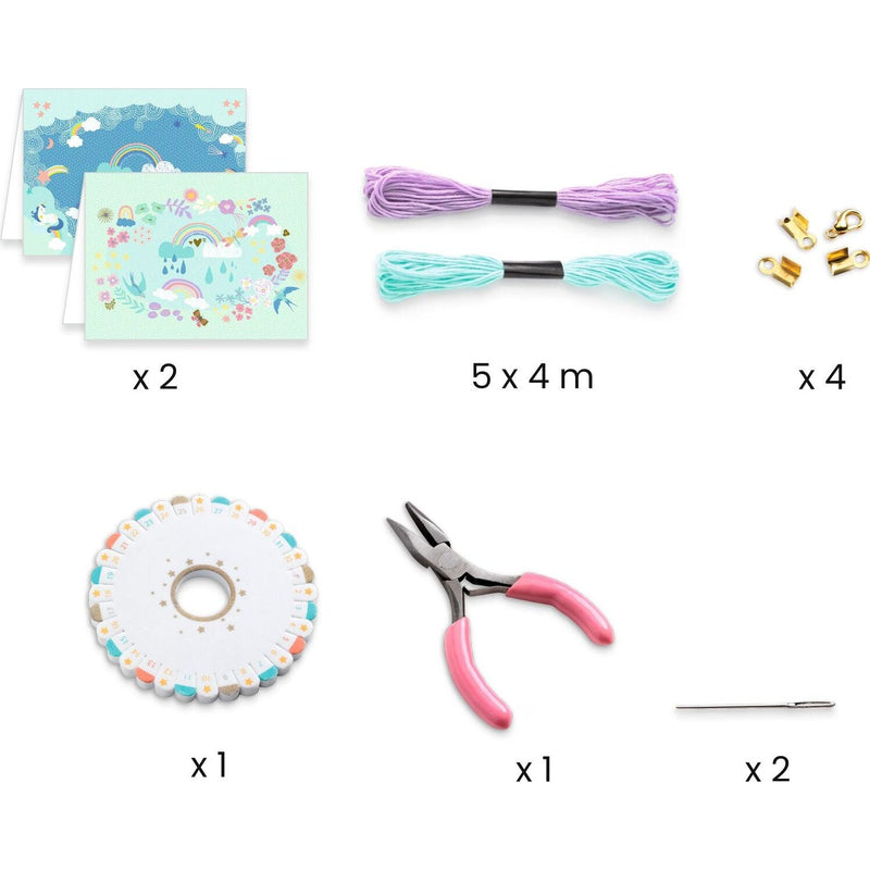 DJECO Beads & Jewelry - Rainbow Kumihimo Bracelet Making Kit-DJECO-Little Giant Kidz