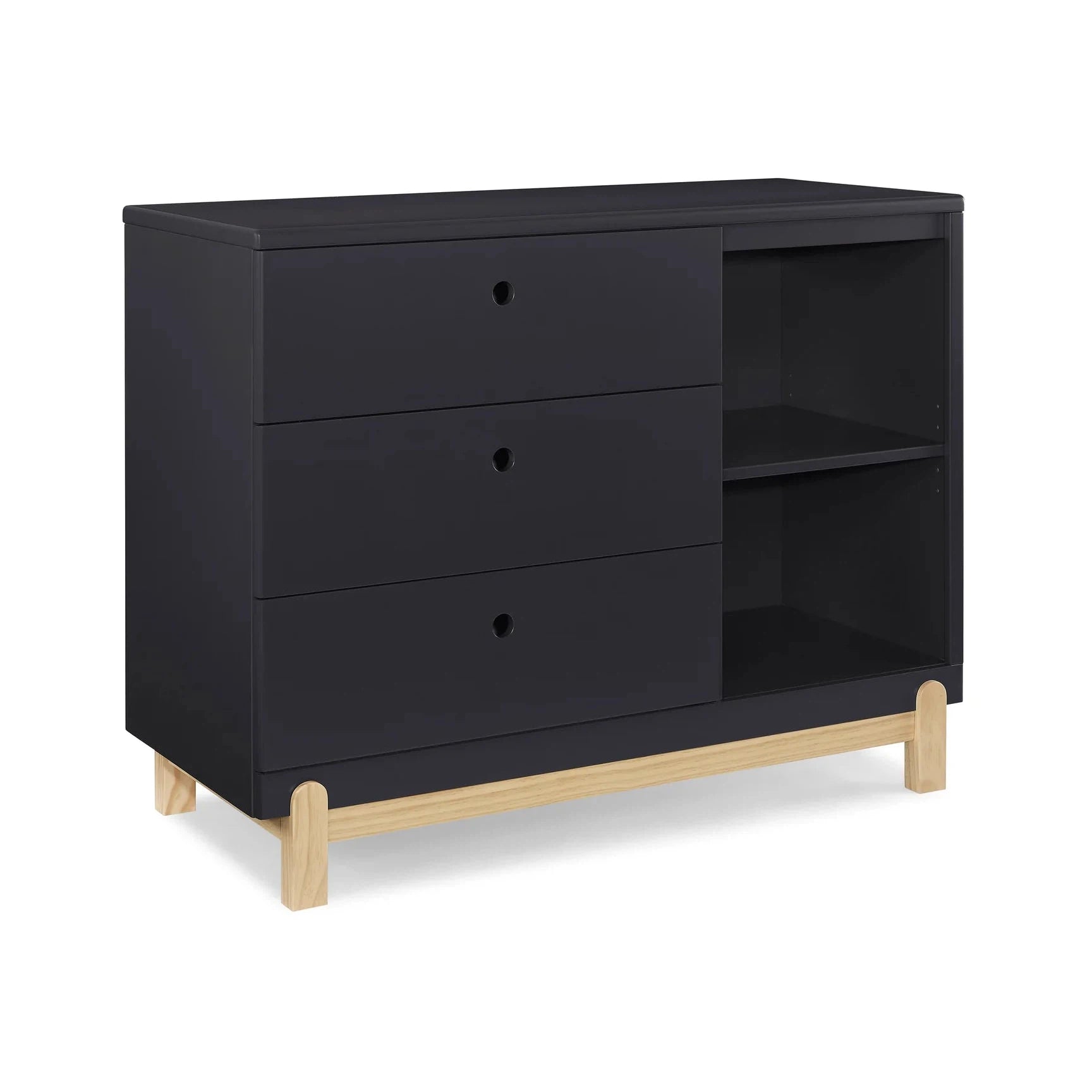 Delta Poppy 3 Drawer Dresser with Cubbies - Midnight & Natural-DELTA-Little Giant Kidz