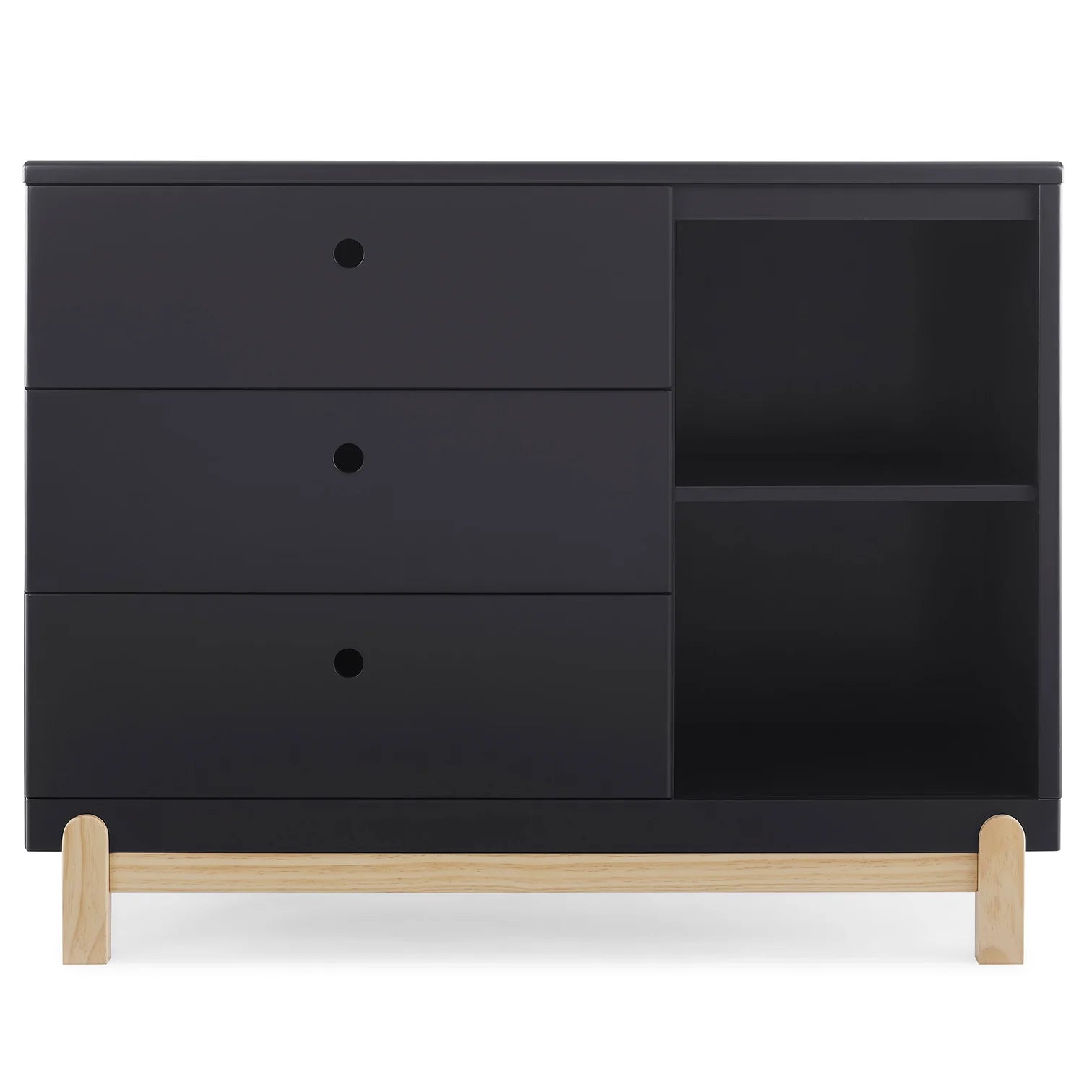 Delta Poppy 3 Drawer Dresser with Cubbies - Midnight & Natural-DELTA-Little Giant Kidz