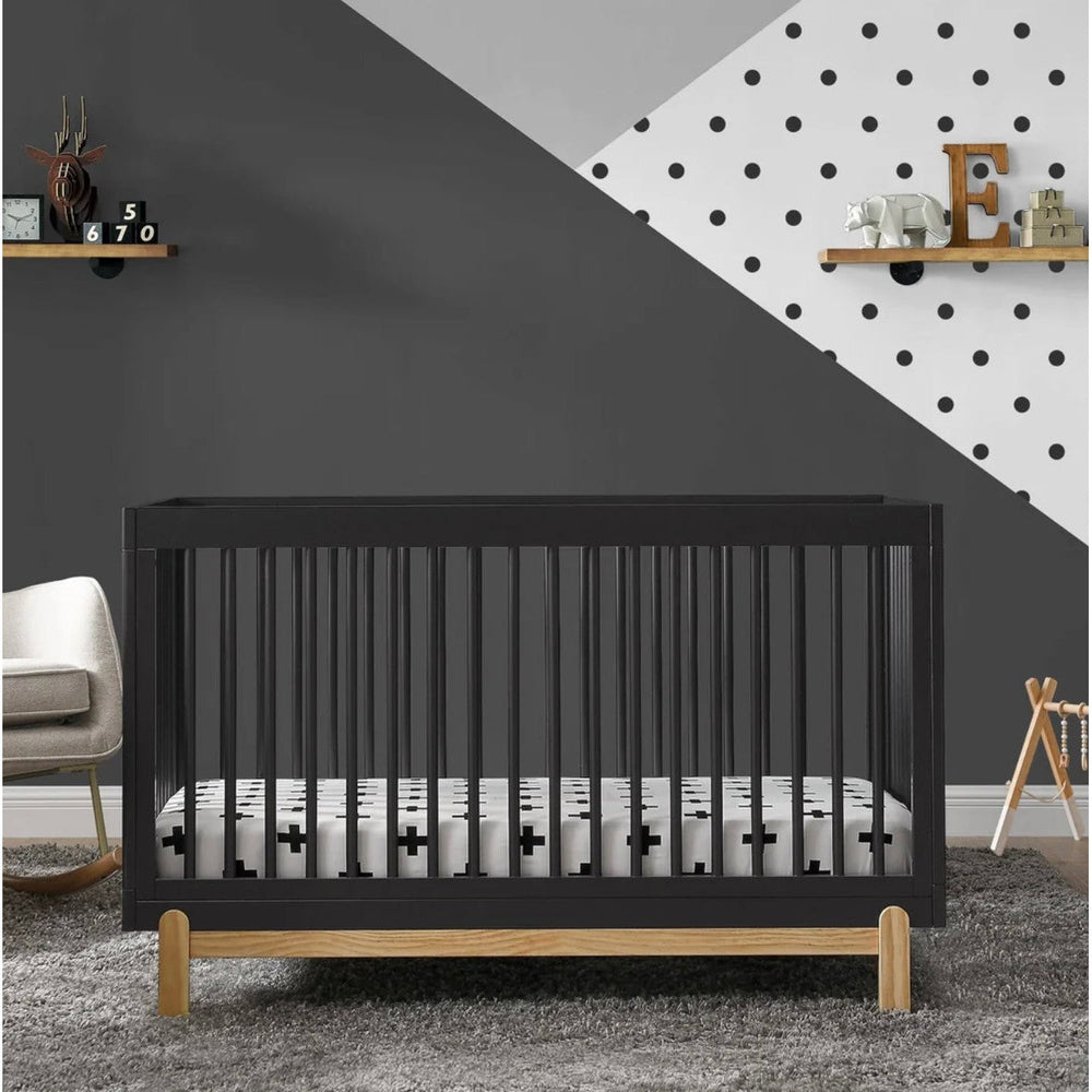 Delta Poppy 4in1 Convertible Crib Midnight Grey with Natural