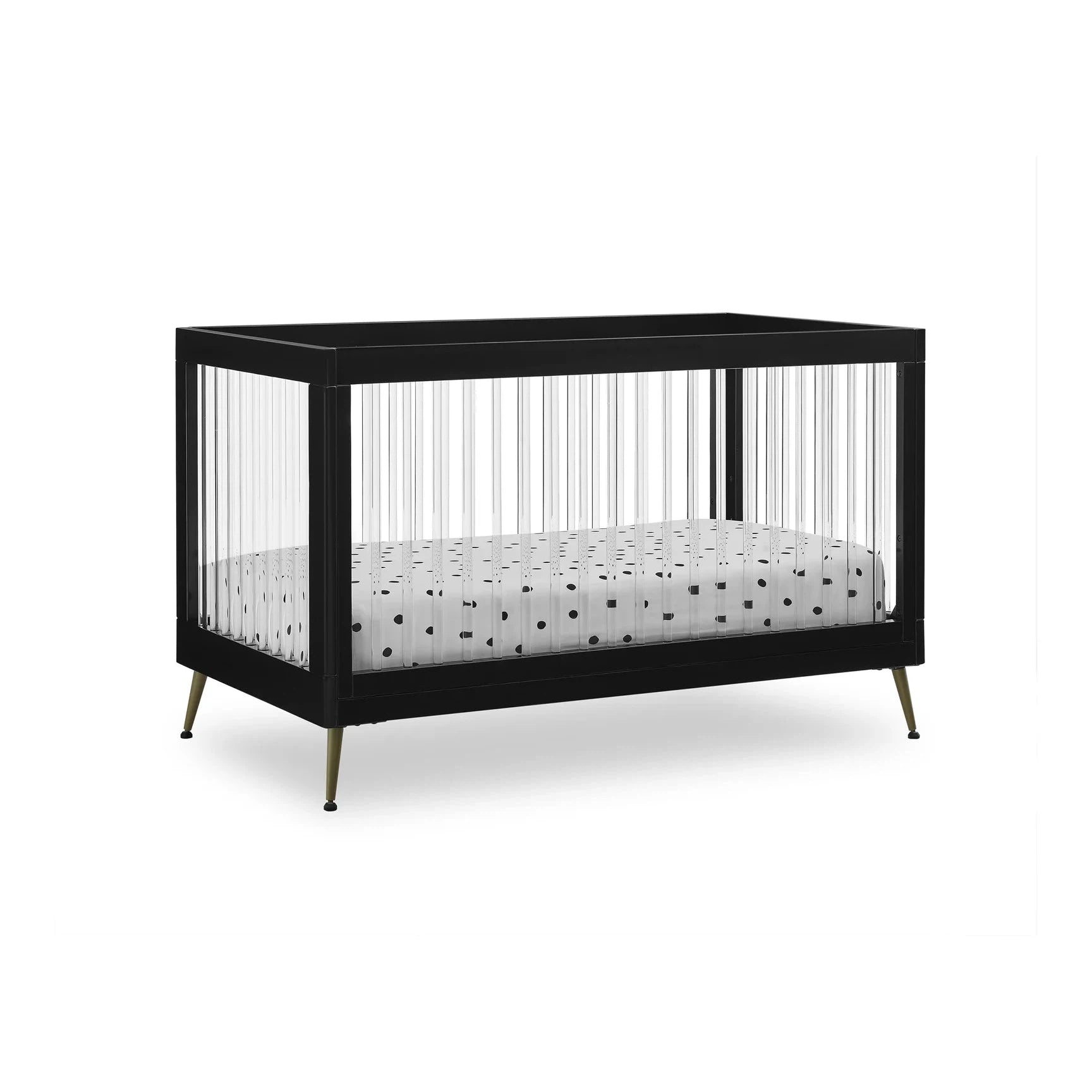 Delta Sloane 4in1 Acrylic Crib Black with Melted Bronze