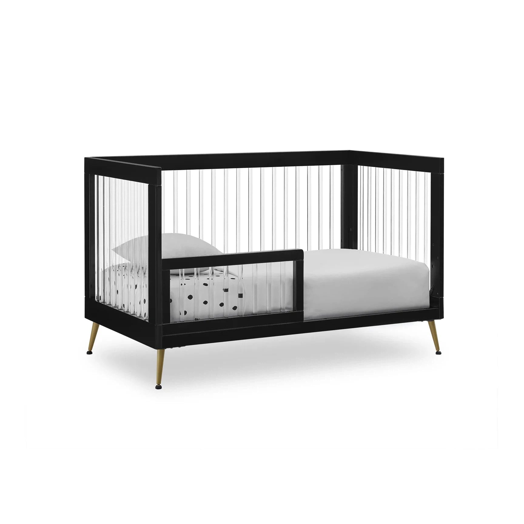 Delta Sloane 4in1 Acrylic Crib Black with Melted Bronze