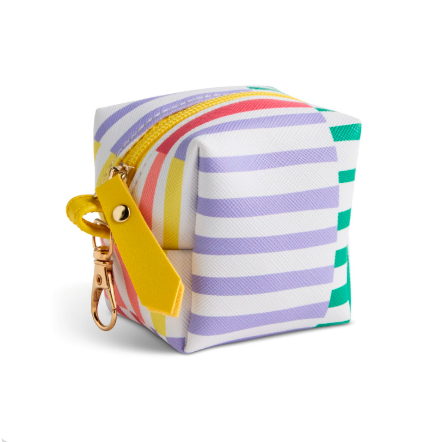 Demdaco Boldly Striped Multi Color Earbud Case 3" x 3" by-DEMDACO-Little Giant Kidz