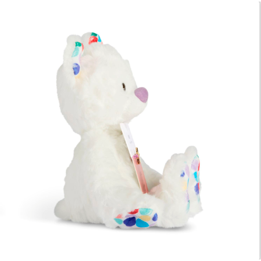 Demdaco Brave Dots White and Purple Stuffed Animal 6"-DEMDACO-Little Giant Kidz