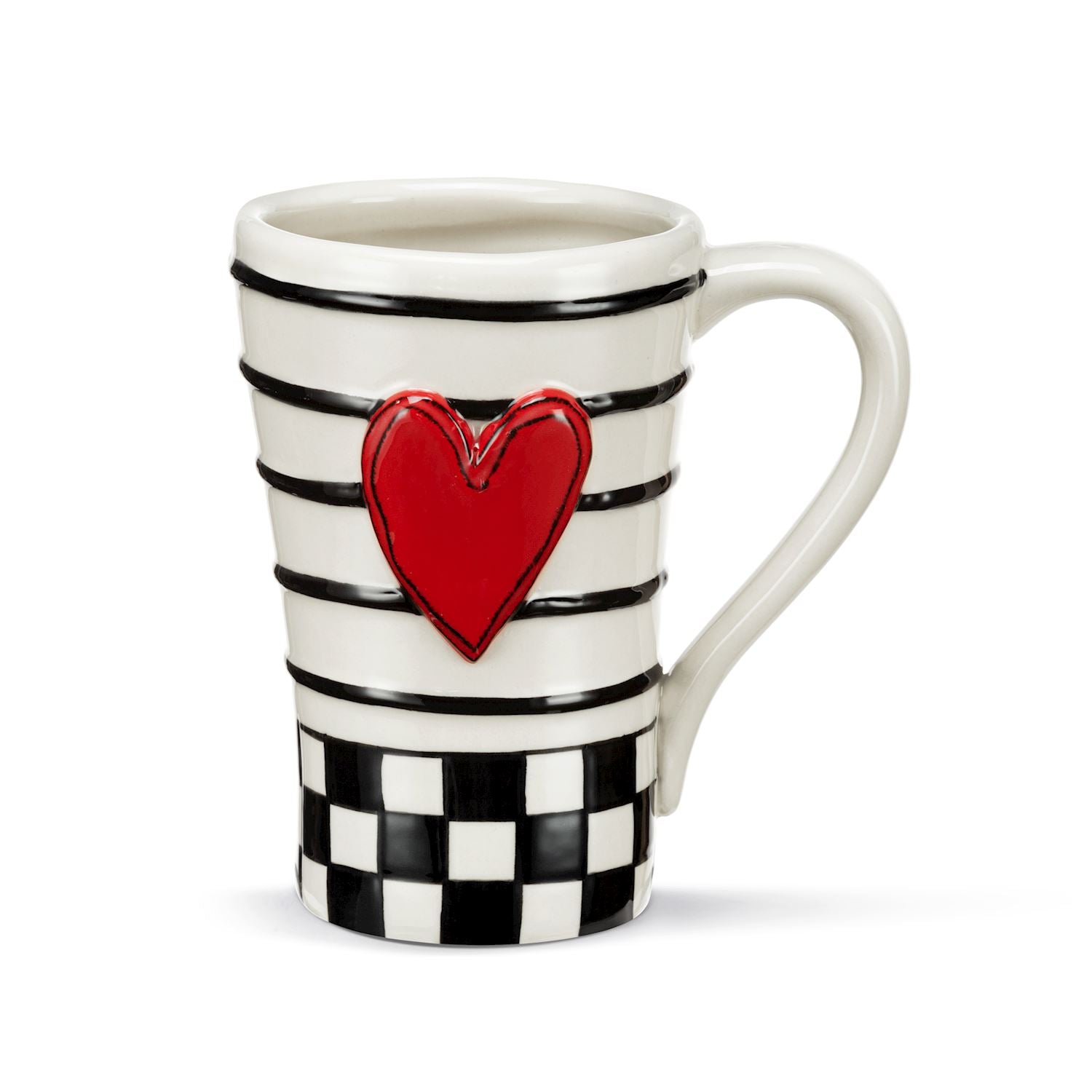 Demdaco Checker Red Heart Mug-DEMDACO-Little Giant Kidz