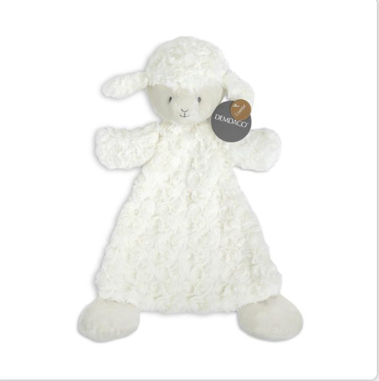 Demdaco Dolly Lamb Rattle Blankie-DEMDACO-Little Giant Kidz