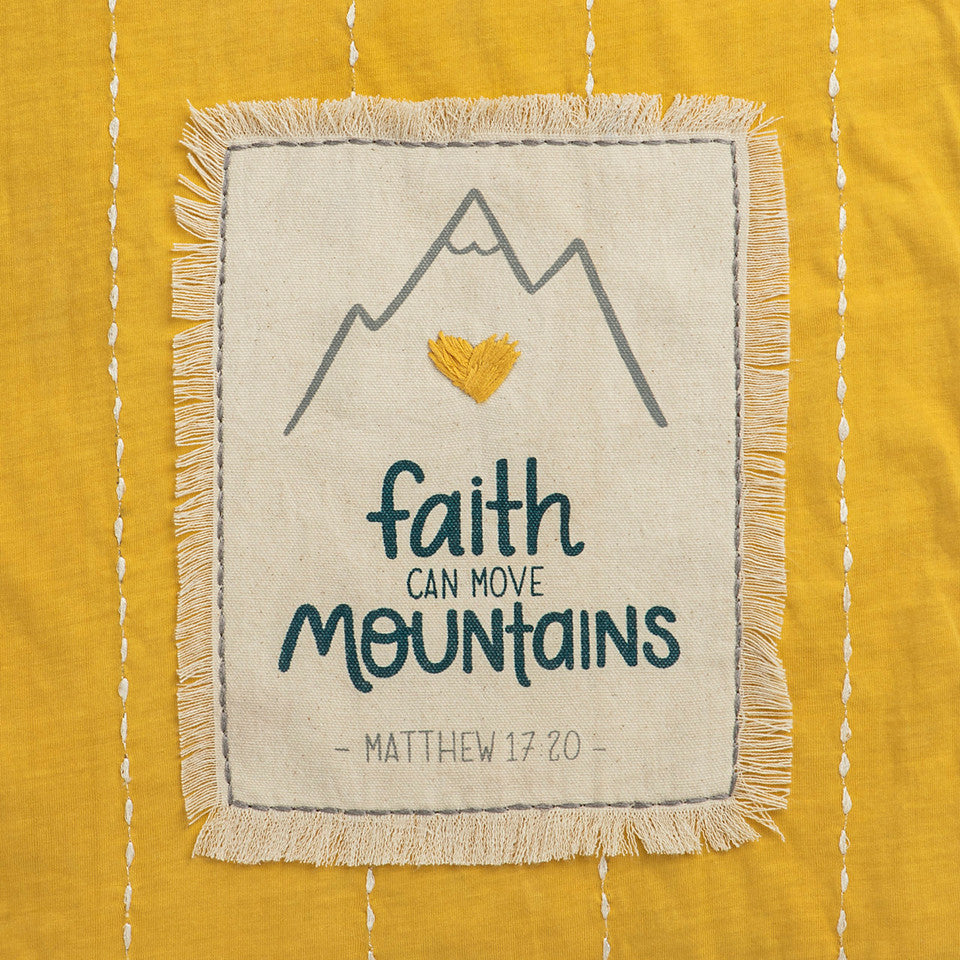 Demdaco Faith Can Move Mountains Baby Blanket-DEMDACO-Little Giant Kidz
