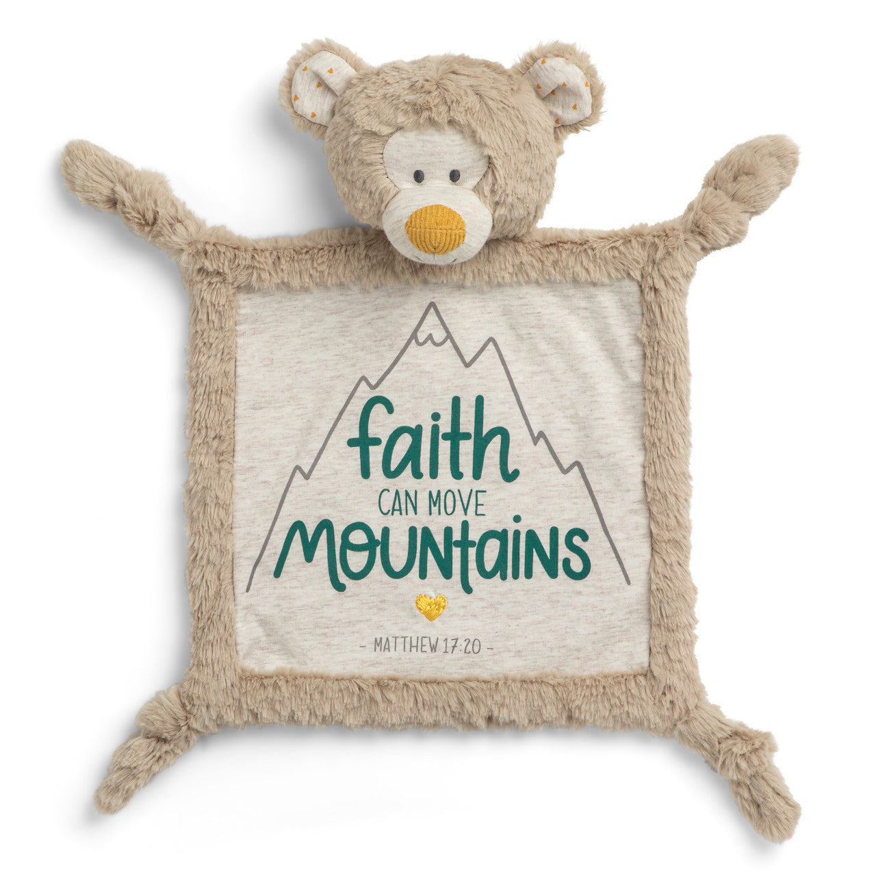 Demdaco Faith Can Move Mountains Rattle Blankie-DEMDACO-Little Giant Kidz