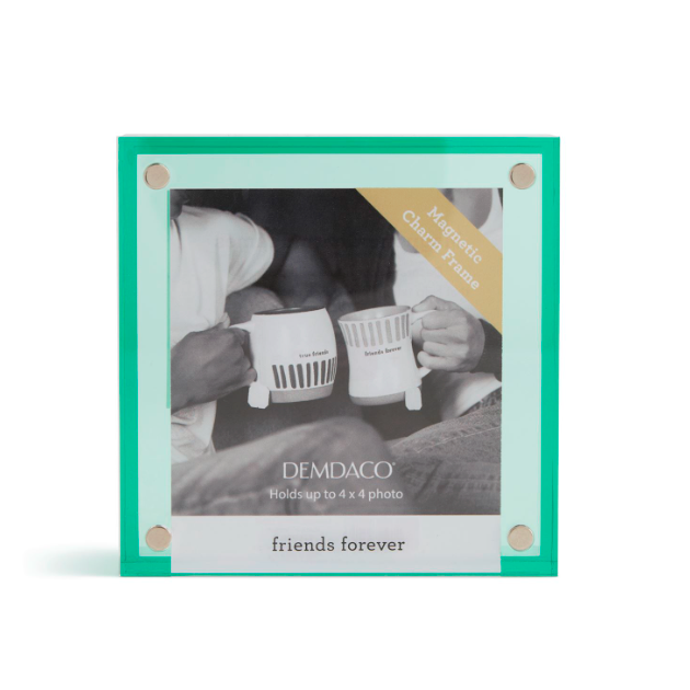 Demdaco Friends Forever Teal Acrylic Magnetic Frame 4" x 4-DEMDACO-Little Giant Kidz