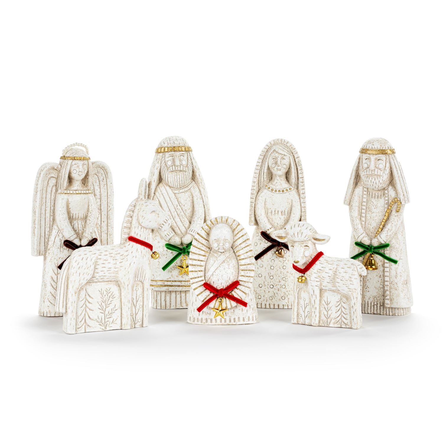Demdaco Nativity Paper Pulp Figures- Set of 7-DEMDACO-Little Giant Kidz