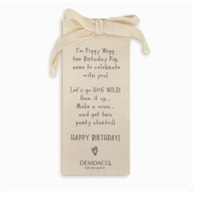 Demdaco Piggy Wigg The Birthday Pig-DEMDACO-Little Giant Kidz