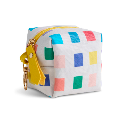 Demdaco Playful Check Multi Color Earbud Case 3" x 3"-DEMDACO-Little Giant Kidz
