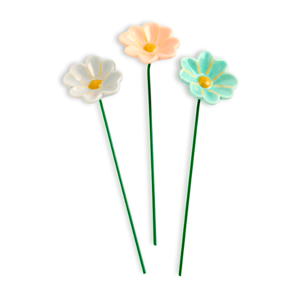 Demdaco Set of 3 Ceramic Giftable Flowers -Comfort-DEMDACO-Little Giant Kidz