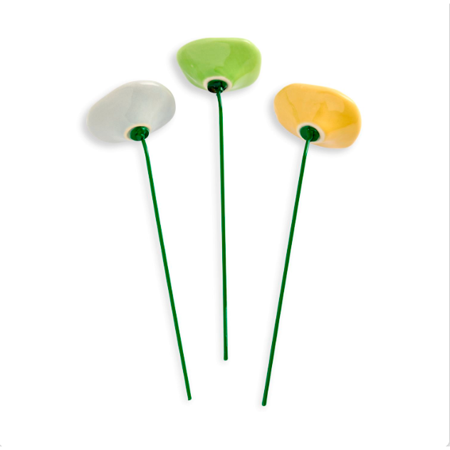 Demdaco Set of 3 Ceramic Giftable Flowers - Sunshine-DEMDACO-Little Giant Kidz