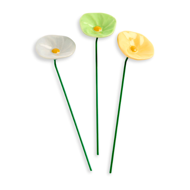 Demdaco Set of 3 Ceramic Giftable Flowers - Sunshine-DEMDACO-Little Giant Kidz
