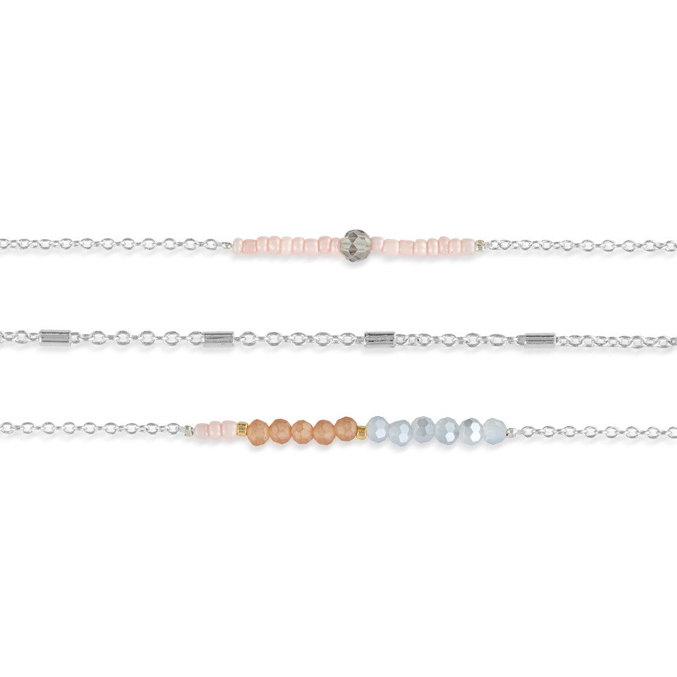 Demdaco Sharing Kindness Necklace Set of 3 - Multicolor Silver-DEMDACO-Little Giant Kidz