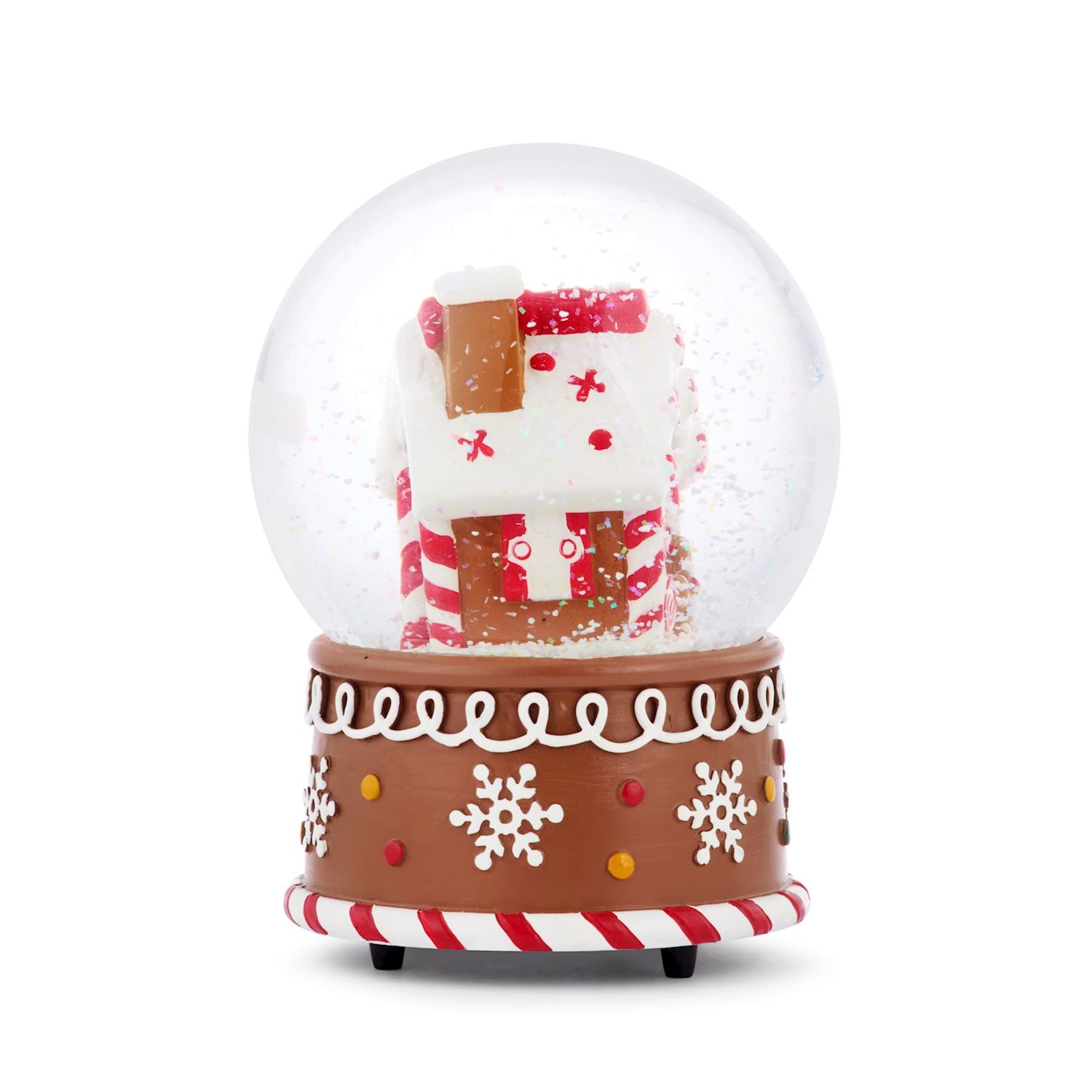 Demdaco Snowflake Gingerbread Musical Snow Globe-DEMDACO-Little Giant Kidz