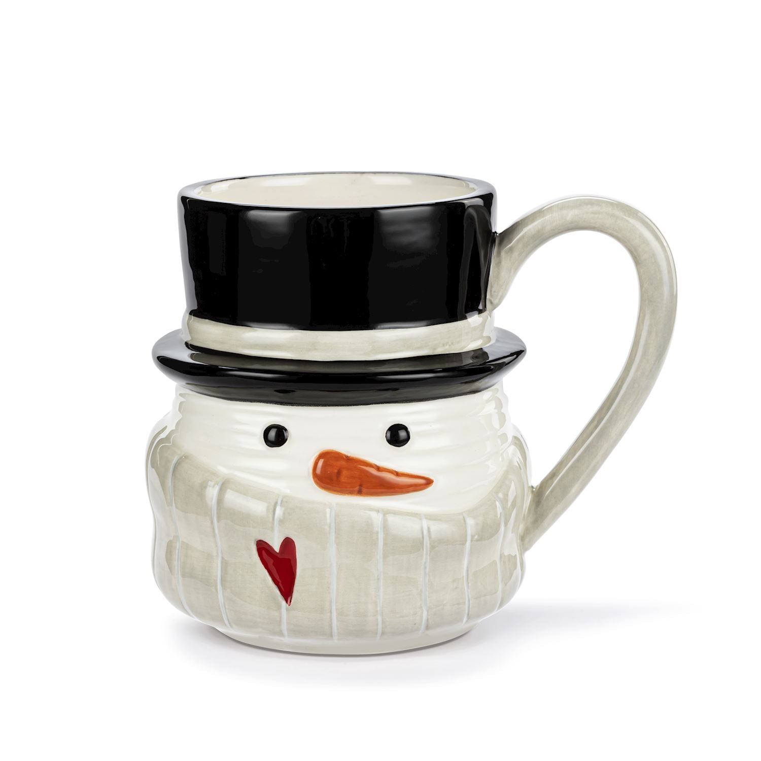 Demdaco Snowman Red Heart Ceramic Mug-DEMDACO-Little Giant Kidz