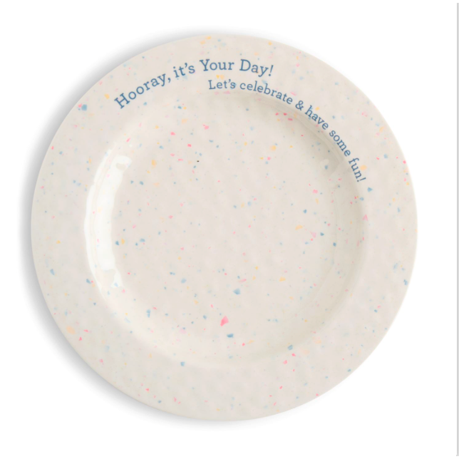 Demdaco Special Day Confetti Melamine Plate-DEMDACO-Little Giant Kidz
