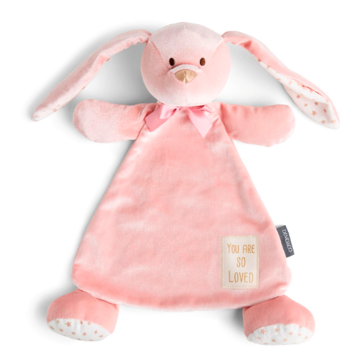 Demdaco You Are So Loved Pink Bunny Blankie 15"-DEMDACO-Little Giant Kidz
