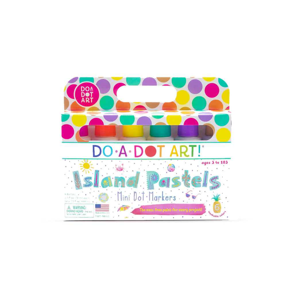 Do-A-Dot Art Washable Dot Markers - Mini Island Pastels - 6 Count-Do-A-Dot Art-Little Giant Kidz
