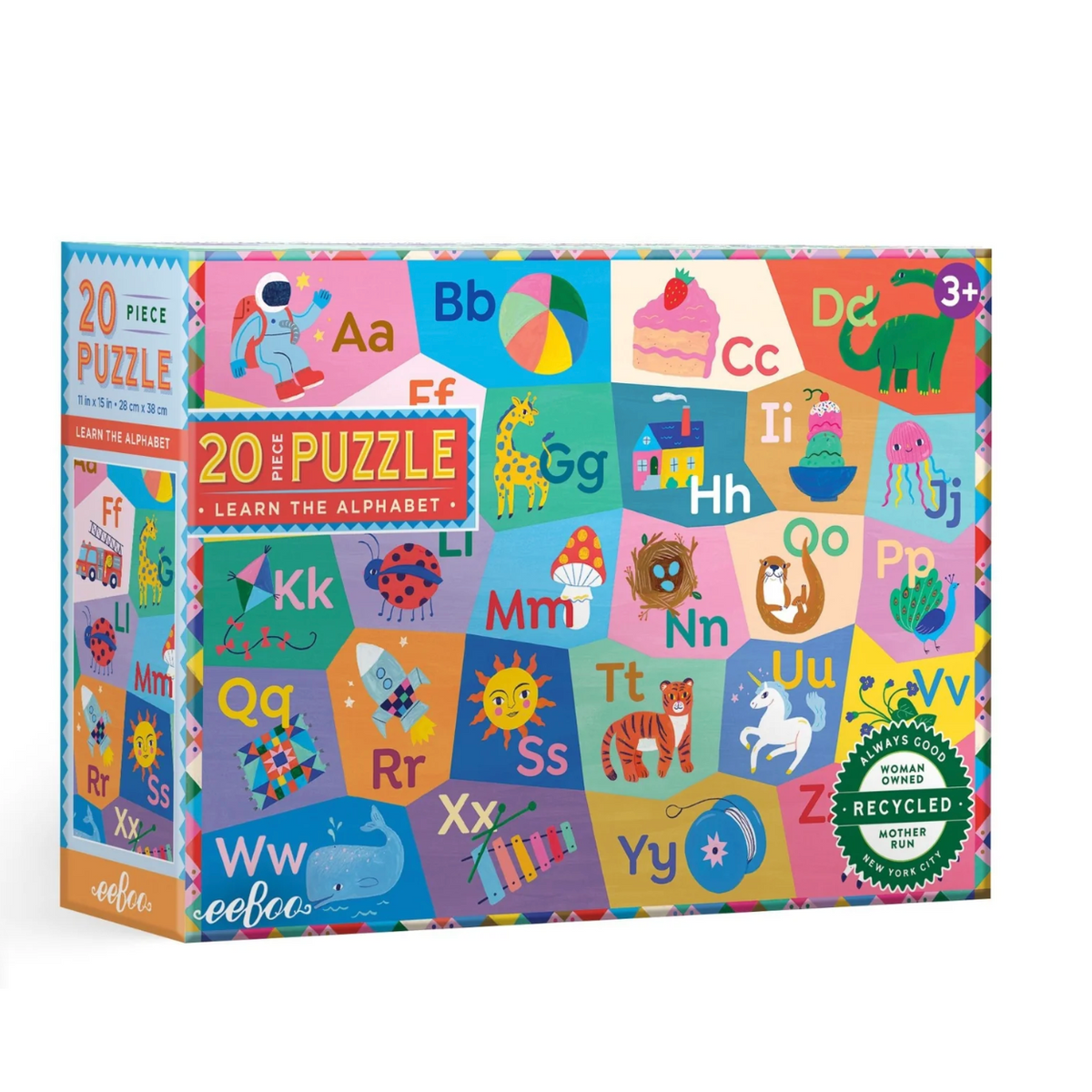 EEBOO Learn the Alphabet 20pc Puzzle-EEBOO-Little Giant Kidz