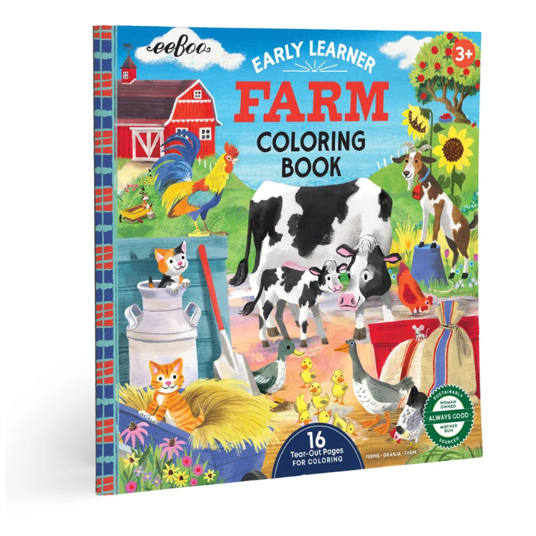 EEBOO NEW: Farm Square Coloring Book-EEBOO-Little Giant Kidz