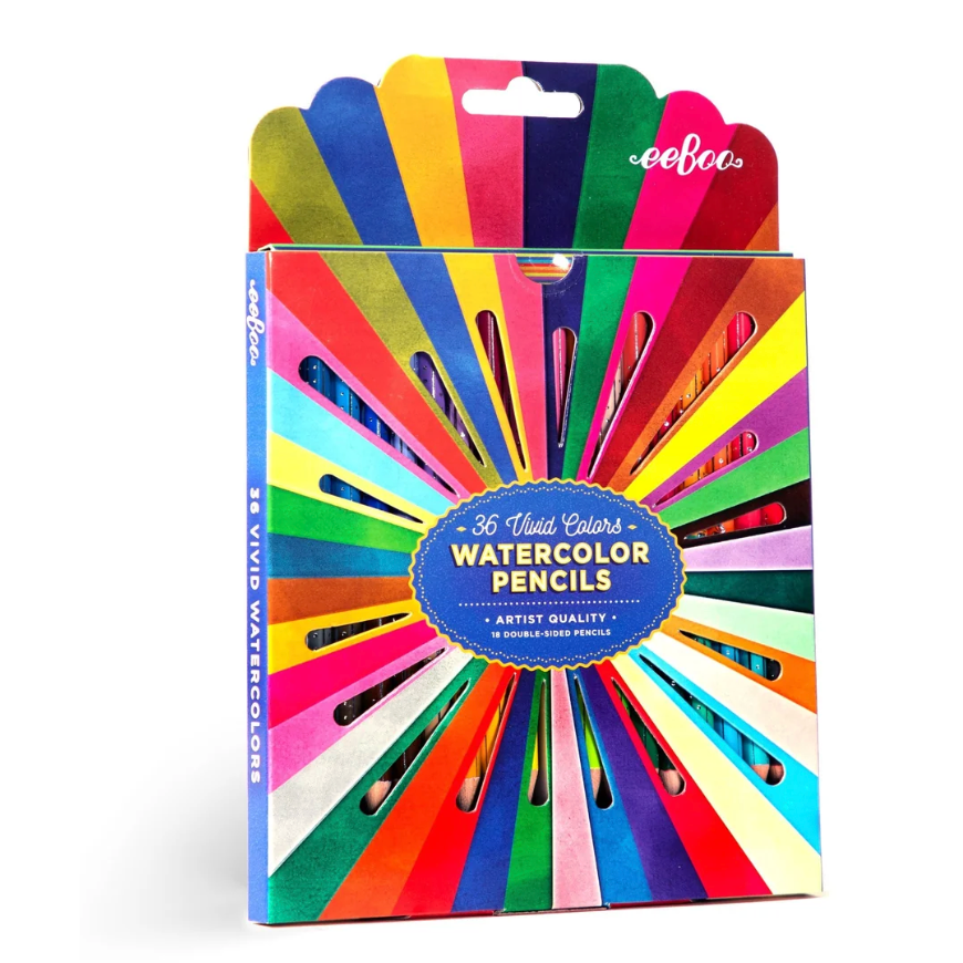 EEBOO Rainbow 18 DS Watercolor Pencils - OOS-EEBOO-Little Giant Kidz