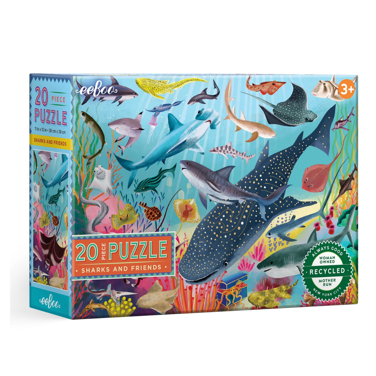 EEBOO Sharks and Friends 20pc Puzzle-EEBOO-Little Giant Kidz
