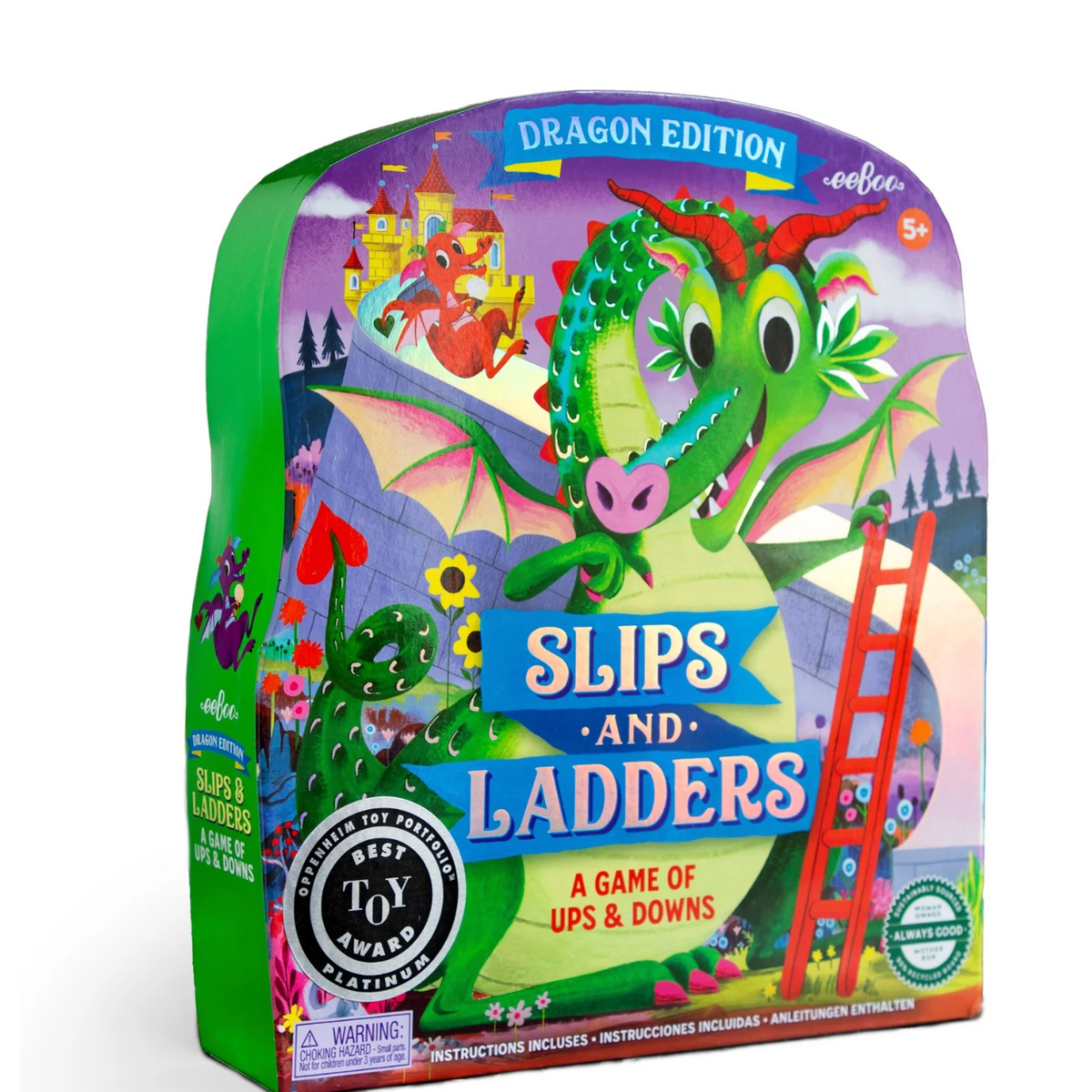 EEBOO Slips & Ladders Dragon Edition Game-EEBOO-Little Giant Kidz