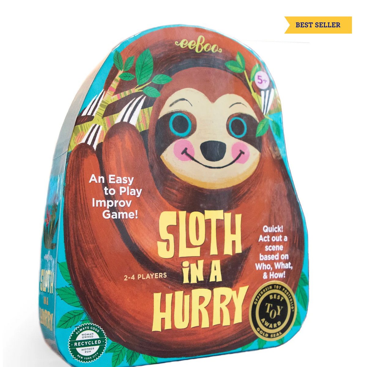 EEBOO Sloth in a Hurry Shaped Spinner Game-EEBOO-Little Giant Kidz