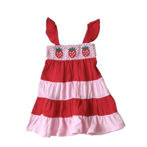 EMMA JEAN KIDS Crocheted Strawberry Dress-EMMA JEAN KIDS-Little Giant Kidz