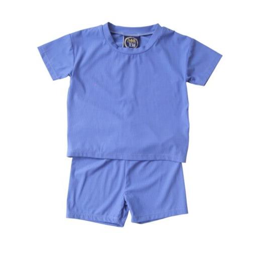 EMMA JEAN KIDS Maisie Biker Short Set- Blue-EMMA JEAN KIDS-Little Giant Kidz