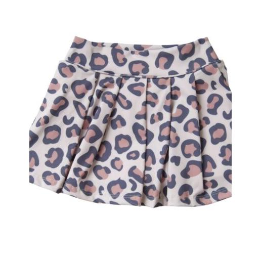EMMA JEAN KIDS Reagan Pleated Skort- Leopard-EMMA JEAN KIDS-Little Giant Kidz