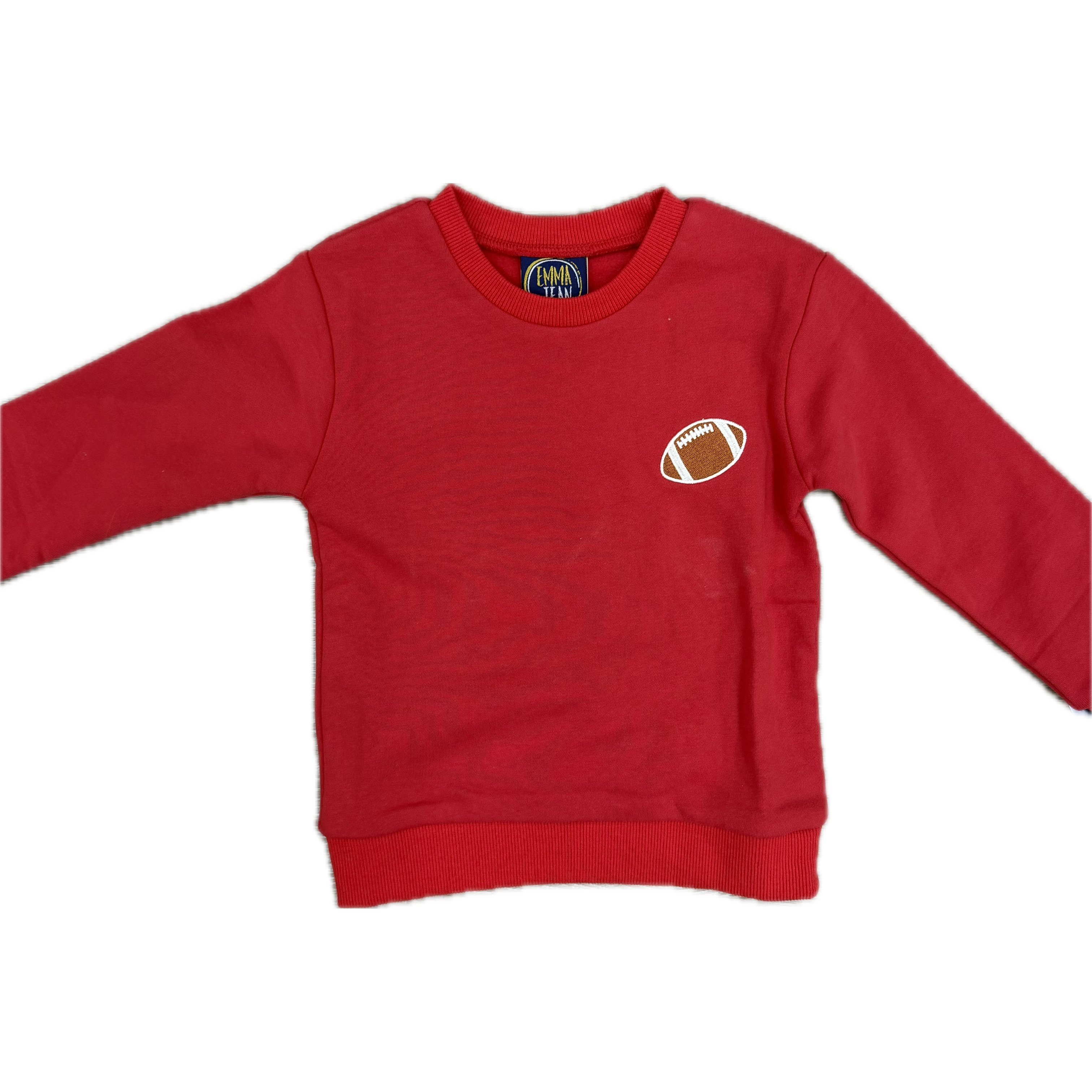 Emma Jean Kids Football Sweatshirt- Red-EMMA JEAN KIDS-Little Giant Kidz