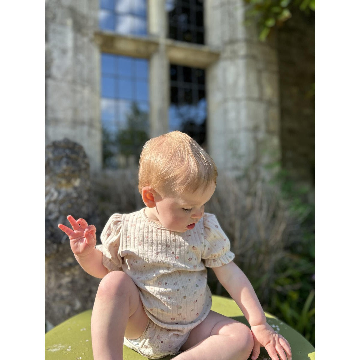 Ettie + H Cream Polka Dots Mia Onesie-Ettie + H-Little Giant Kidz