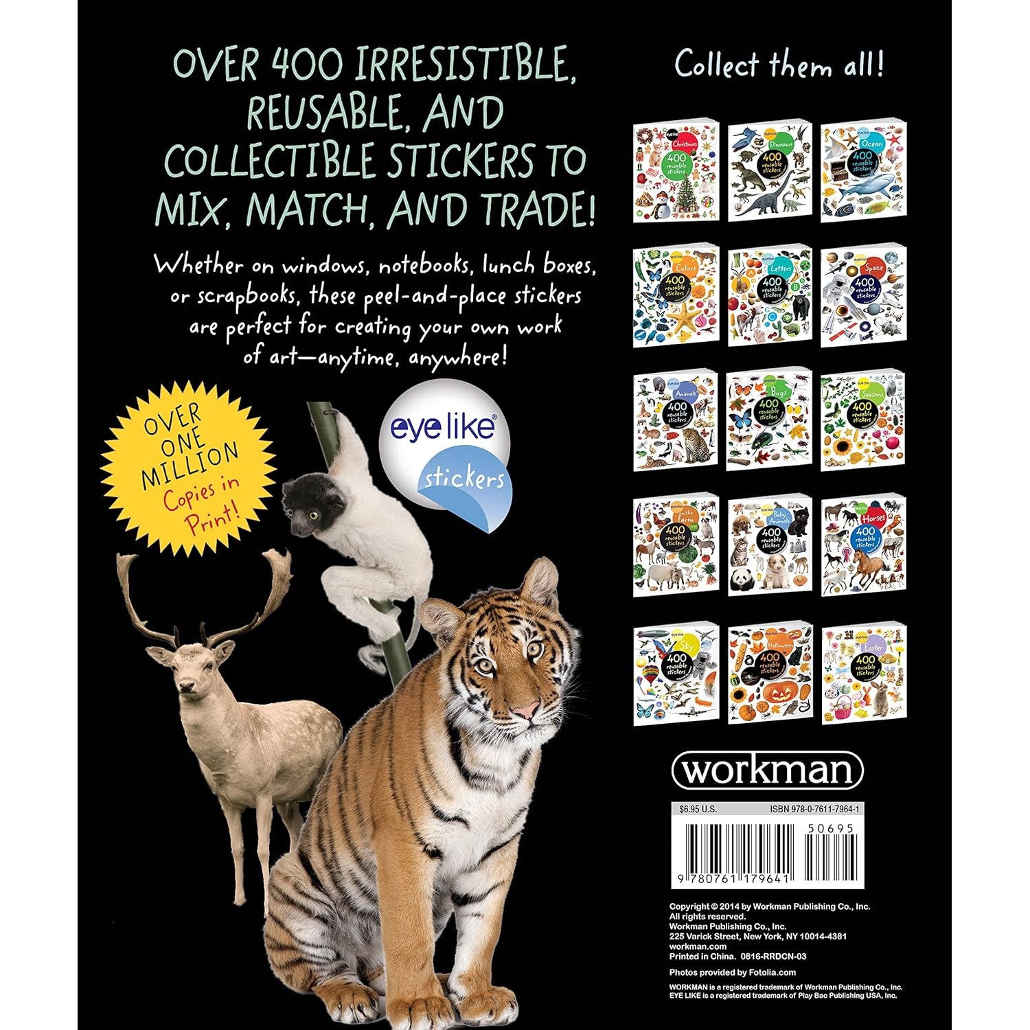 Eyelike Stickers: Wild Animals (Paperback Book)-HACHETTE BOOK GROUP USA-Little Giant Kidz