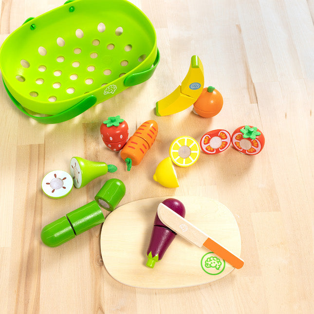 Fat Brain Pretendables Fruit & Veggie Basket-FATBRAIN-Little Giant Kidz