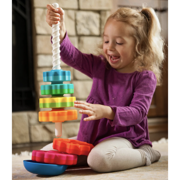 Fat Brain SpinAgain - Stacking Toy with a Spin-FATBRAIN-Little Giant Kidz