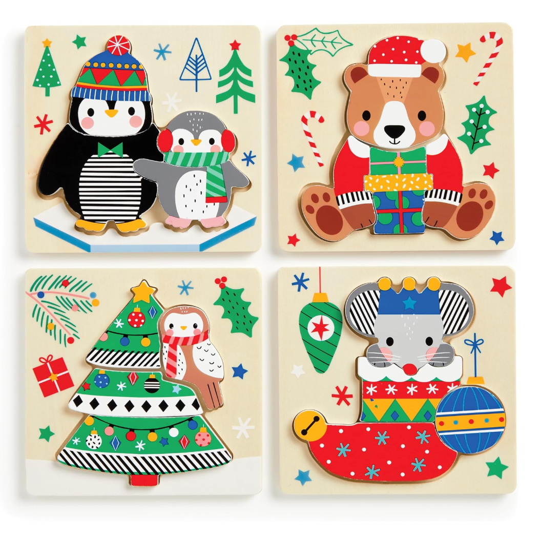 Festive Friends - Wooden Puzzles-MUDPUPPY-Little Giant Kidz